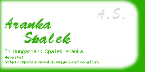 aranka spalek business card